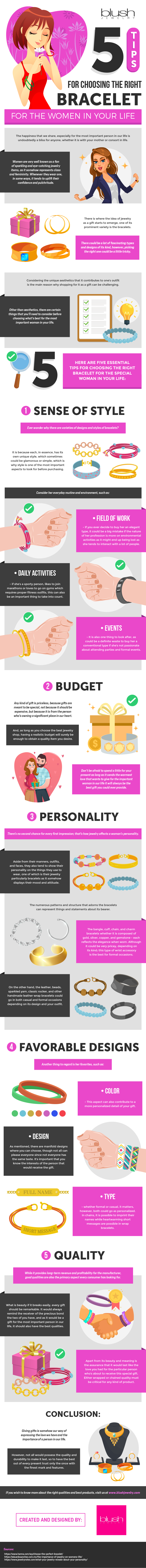 5 Tips for Choosing the Right Bracelet for the Women in Your Life #infographic