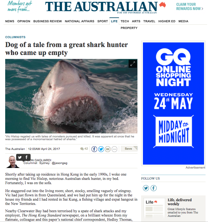 Two Countries, One Cistern: The Great Shark Hunt