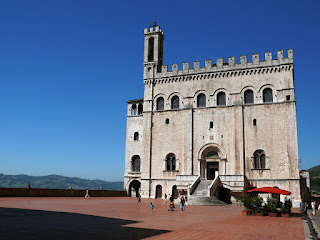 The Palazzo dei Consoli stands at one end of the spectacular Piazza Grande in Gubbio