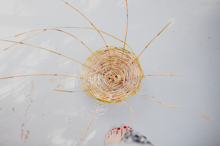 cane weaving cane basket making