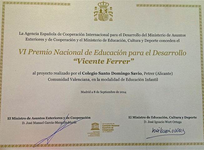 VI Premio Educación Vicente Ferrer 2014