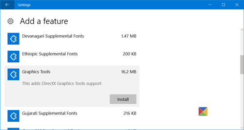 gérer les fonctionnalités optionnelles de Windows 10 4