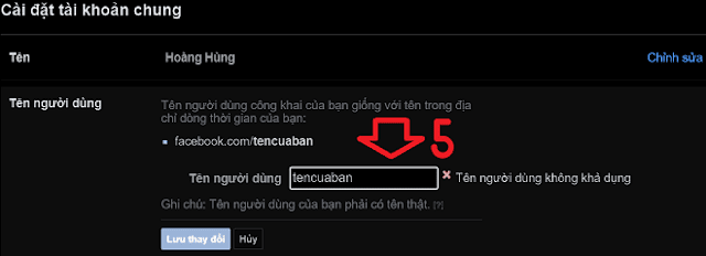Hướng dẫn cách thay đổi tên đăng nhập Facebook đổi tên đăng nhập Facebook_11