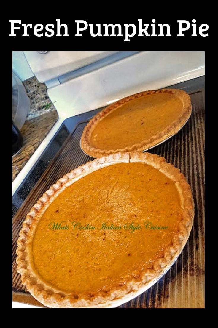 Homemade Fresh Pumpkin Pie What's Cookin' Italian Style Cuisine