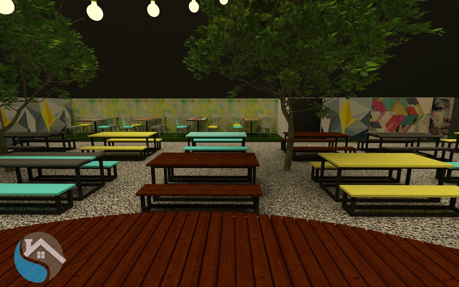 Interiorwalaa Interior Design for Hookah Bar Melt in Cafe