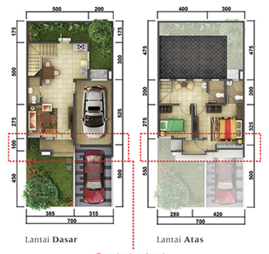 Minimalis Ukuran  4x6 Denah Rumah Ukuran 4x7 Meter  news word