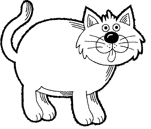 Cats Coloring Pages For Kids Learning Identifying Colors title=