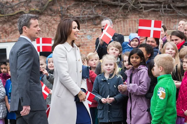 Crown Prince Frederik and Crown Princess Mary of Denmark, President Enrique Pena Nieto, and his wife Angelica Rivera attends visit to Tjornegaard School