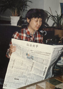 1986.4,《政治庇护申请书》全文在台北《中央日报》发表；看着刚收到的该期报纸。