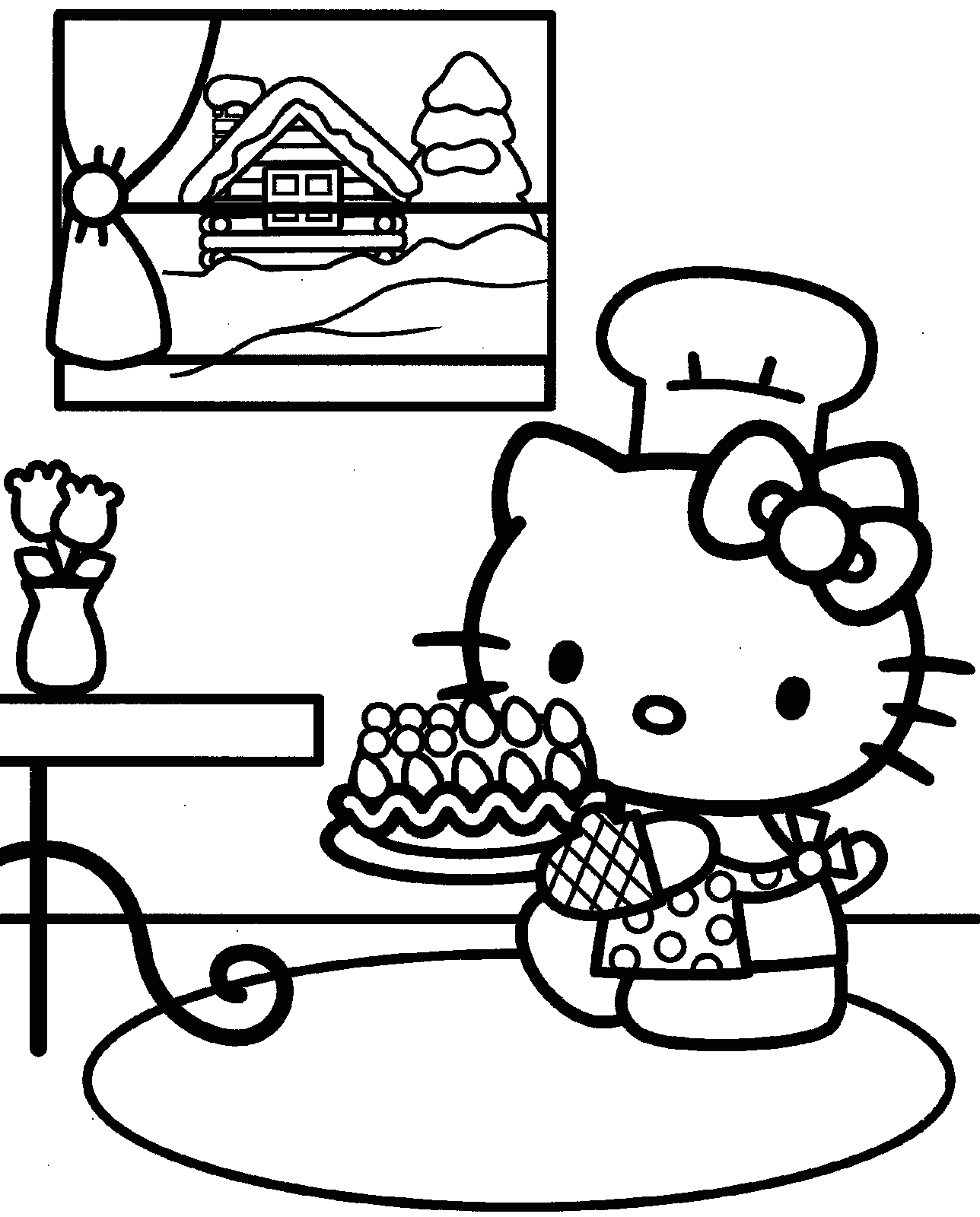 Printable Coloring Hello Kitty | Francesco Printable