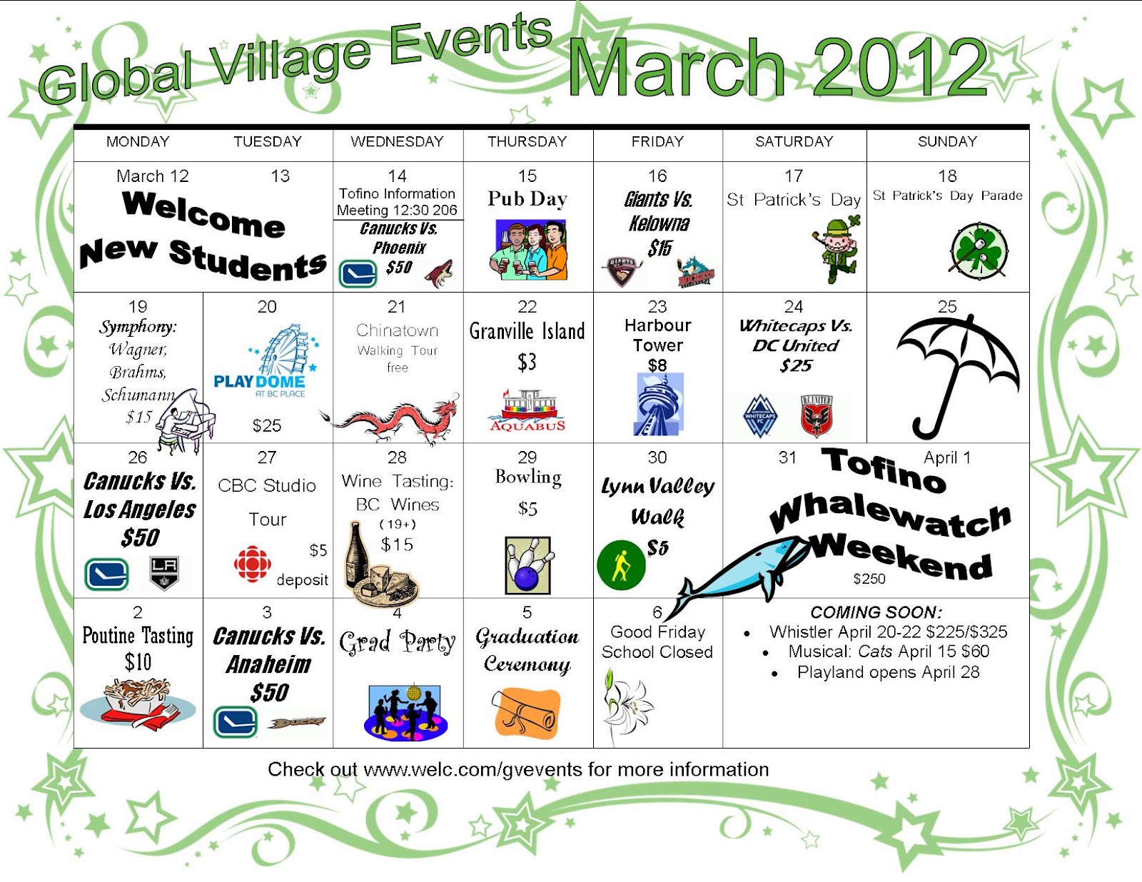Global Village Vancouver Events Global Village Calendar of Events