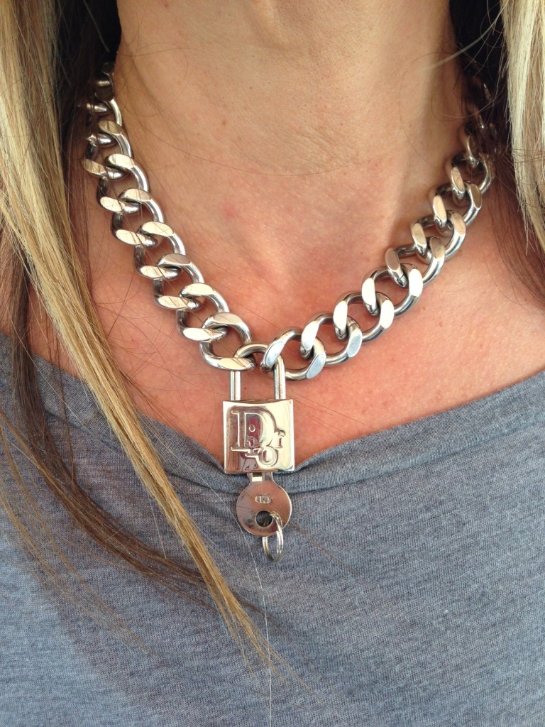je ne sais quoi: ckparis and vintage dior lock and key necklace