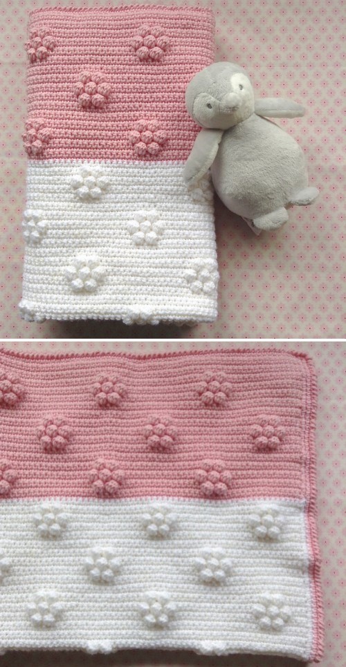 Flower Patch Baby Blanket - Free Pattern 