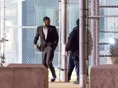 Isaiah McCoy walks out of Howard R. Young Correctional Institution in Wilmington as a free man.