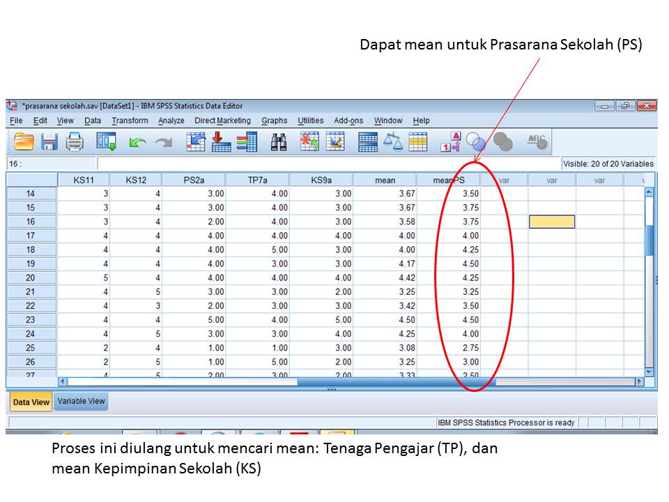 Cikgu roha menulis spss for dummies 2 mencari mean individu