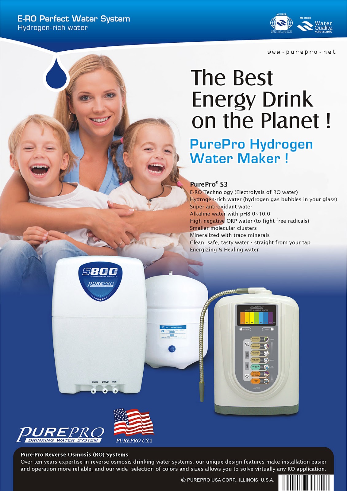 PurePro® Perfect Water System S3 - A Combination of The Best of World ( RO + Water Ionizer) ERO-S3