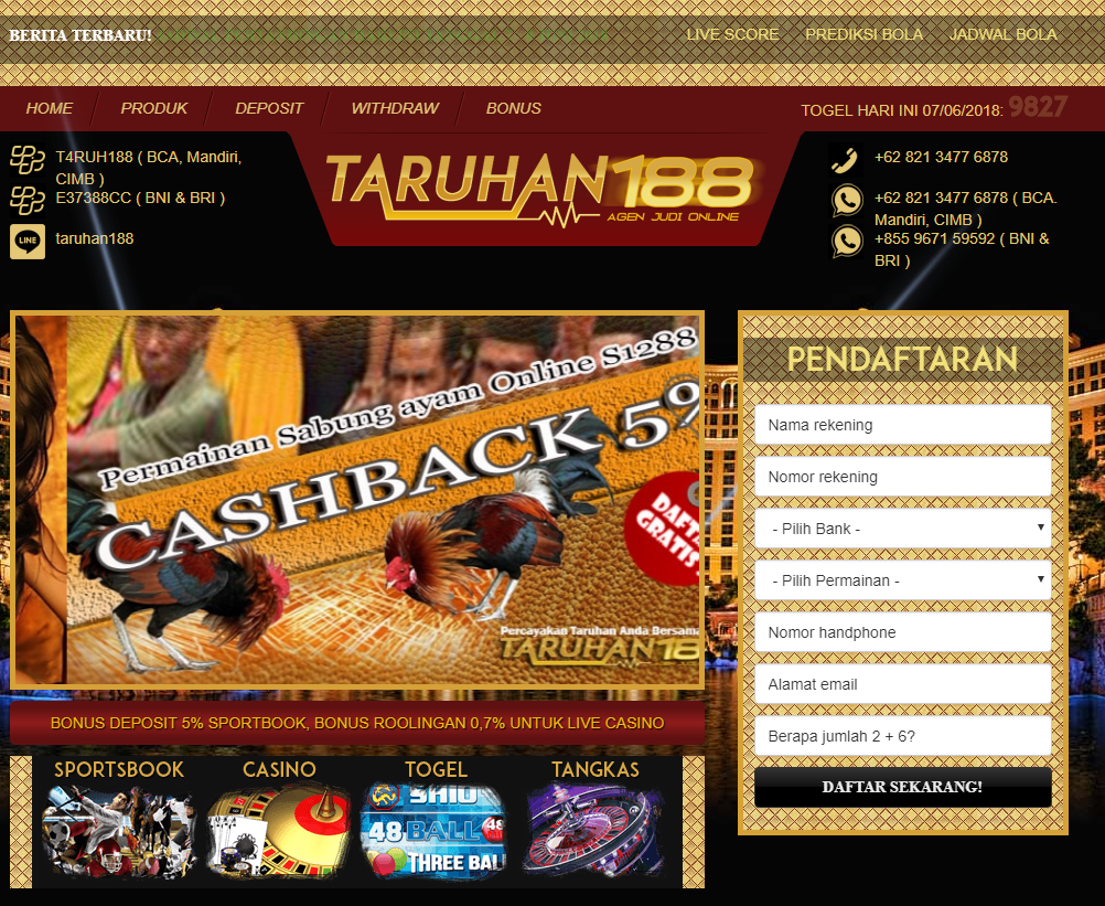 Taruhan188 Daftar Situs Agen Judi Bola Online Terbaik