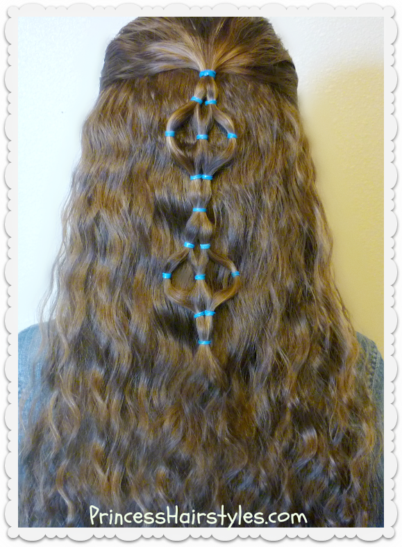 Elastic Design Half Up Hairstyle Hairstyles For Girls Princess