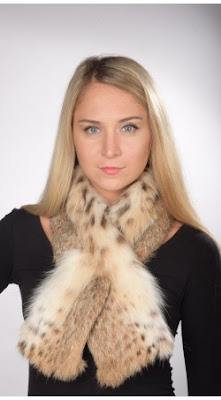 Real fur scarves