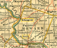 Howard County, from unidentified 1851 Missouri map.