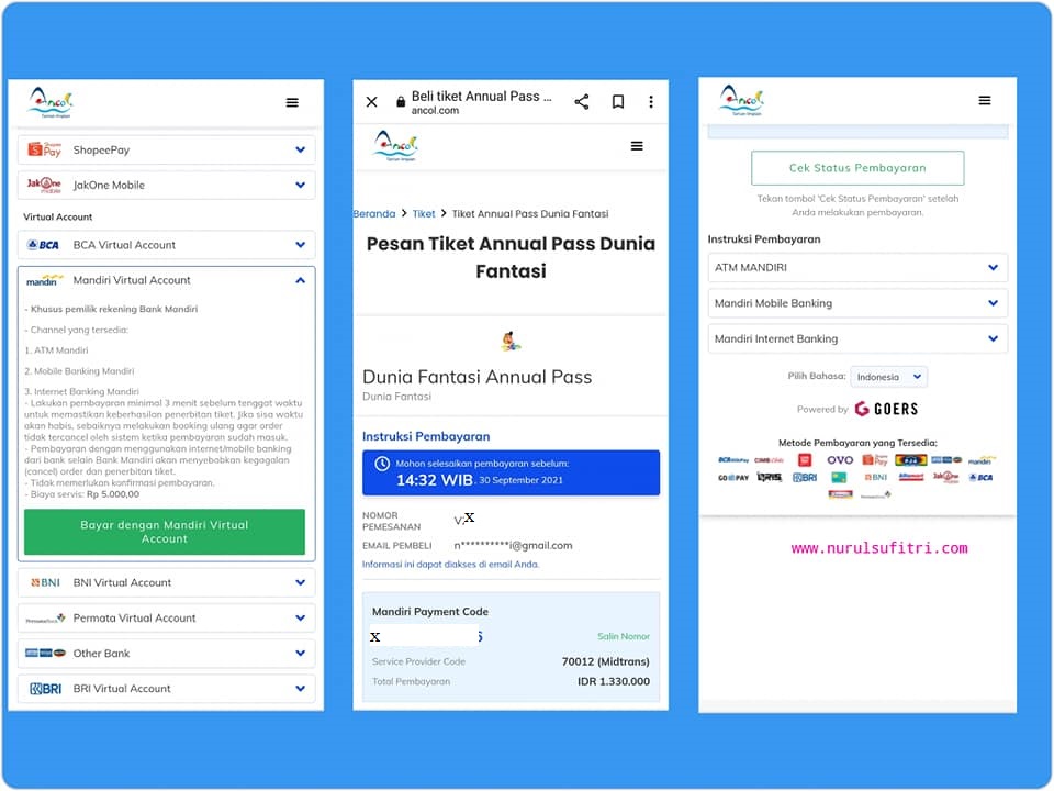 Cara Beli Tiket Annual Pass Dufan Ancol Online Nurul Sufitri Travel Blogger