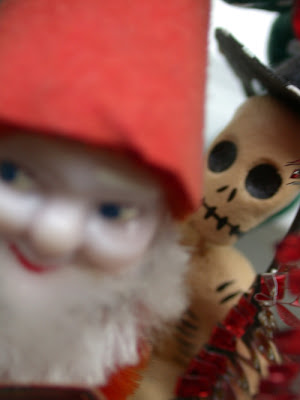 
Christmas Gnome and Skeleton from early 2001 photography for Grim Happy Christmas