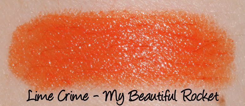 Lime Crime My Beautiful Rocket Lipstick Swatch