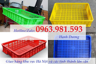 Thùng nhựa rỗng HS010, sọt nhựa HS010