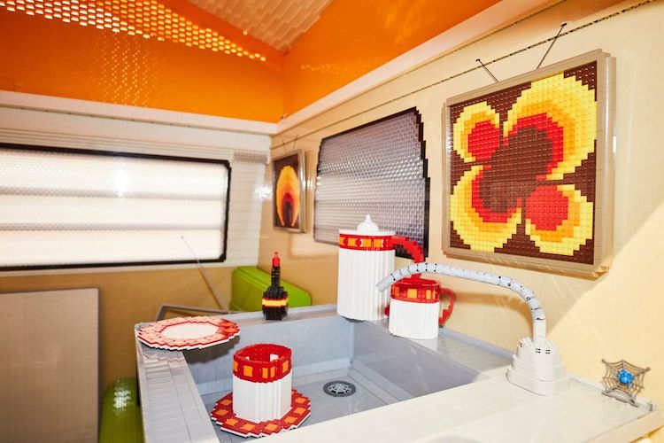 400,000 LEGO Were Used To Build A Full-Size Volkswagen Camper With A Retro Interior