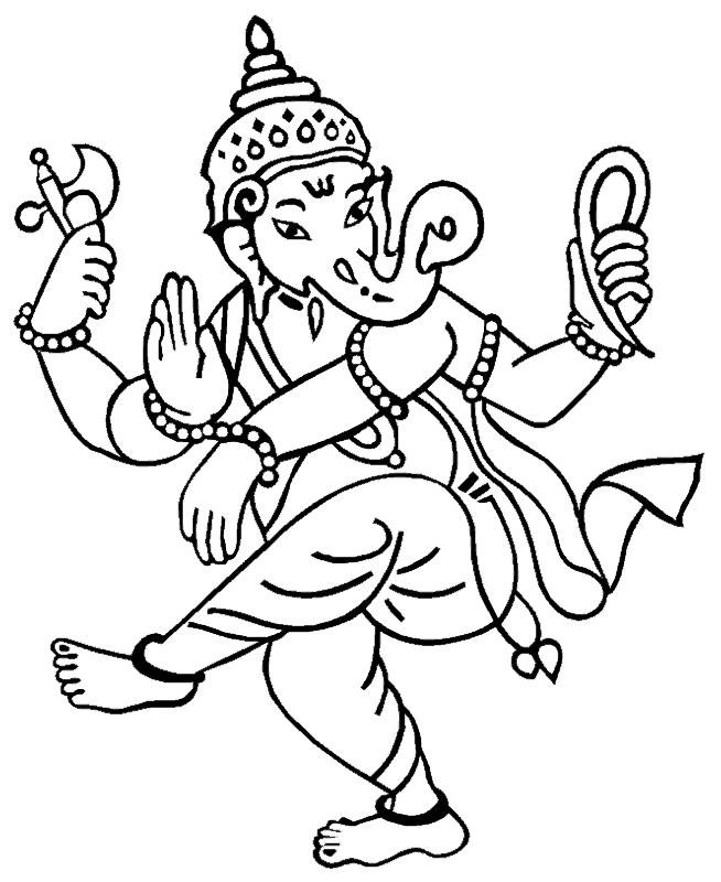 Lord Ganesha Colour Drawing HD Wallpaper
