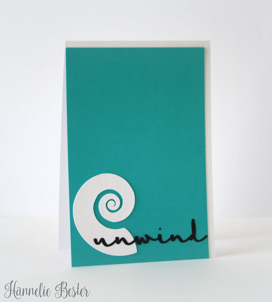 beach inspired greeting card - unwind