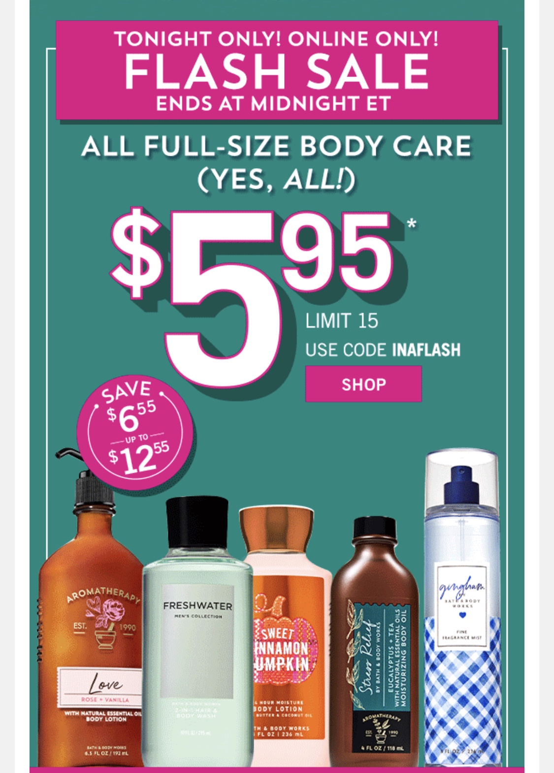 Life Inside the Page Bath & Body Works Today's Email FLASH SALE