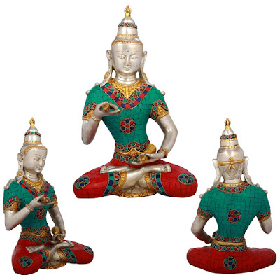 Brass Inlay Statue-Vajrasattva-The Adi-Buddha