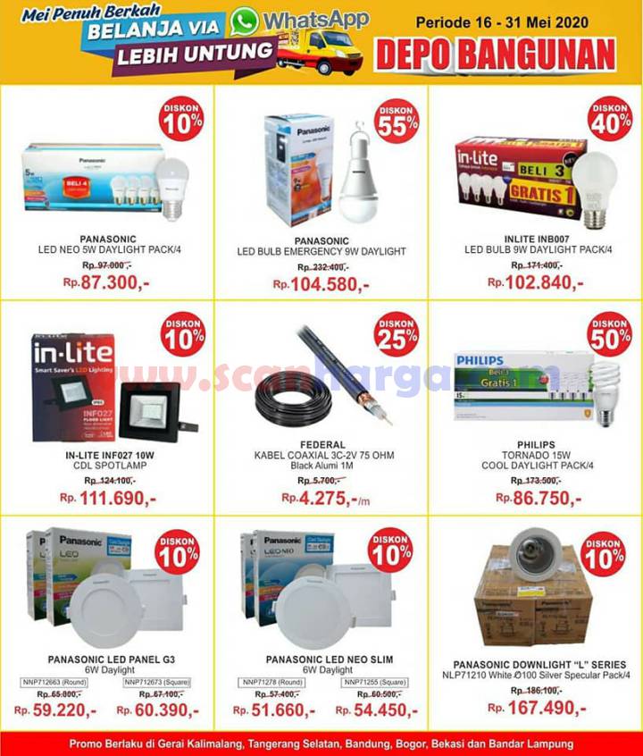 Katalog Promo DEPO BANGUNAN 16 31 Mei 2020 scanharga Harga Promo
