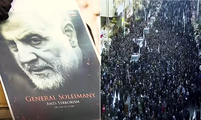 Qasem Soleimani: Miles marchan en Bagdad por el general asesinado por EEUU