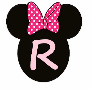 Abc Rosa en Cabezas de Minnie. Minnie Heads Pink Abc.