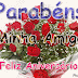Mensagem de Feliz Aniversário para sua Amiga com flores