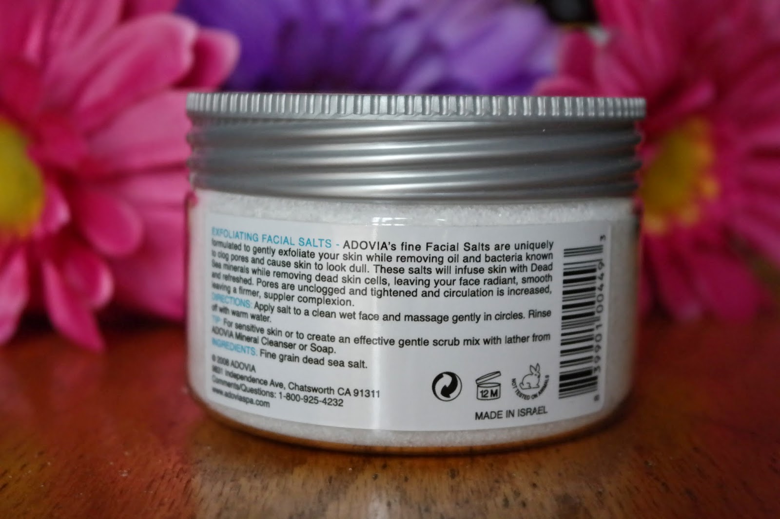 Goldsie Adovia Exfoliating Facial Sea Salts Dead Sea Salt Exfoliating