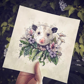 08-Opossum-elvenwings-Animal-Portraits-www-designstack-co