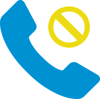 No Calls. Blocked Calls Image. Cut out communication.