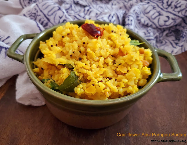 images of Cauliflower Arisi Paruppu Sadam / Arisi Paruppu Sadam With Cauliflower Rice - Cauliflower Rice Recipes