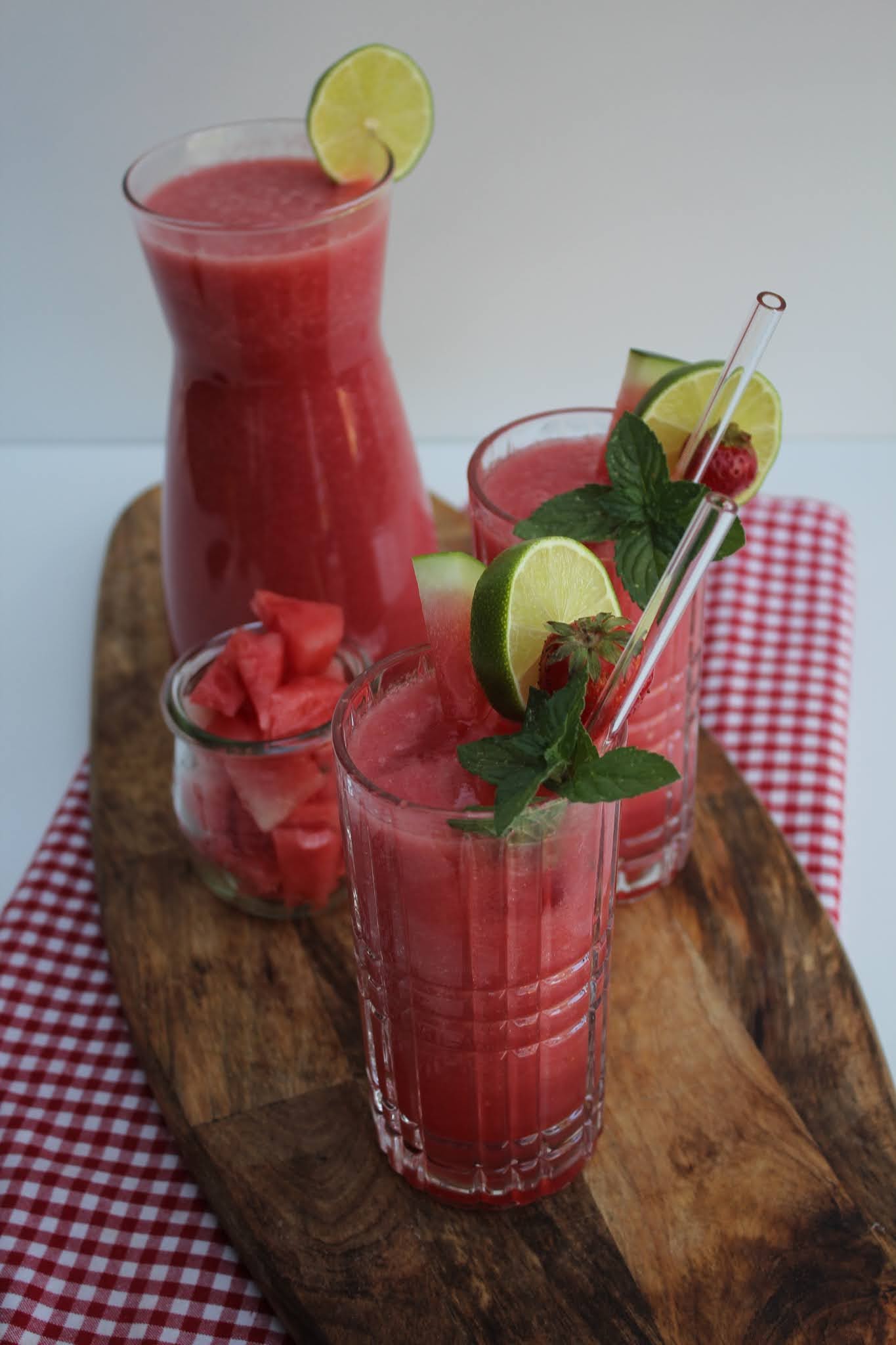 Wassermelonen-Erdbeer Limonade