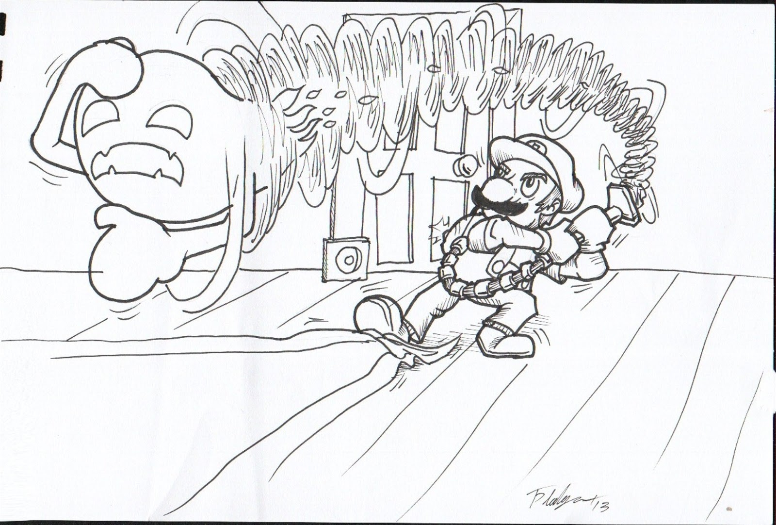 Luigis Mansion Dark Moon Coloring Pages Coloring Pages