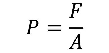 Fórmula para calcular la presión con el área y peso
