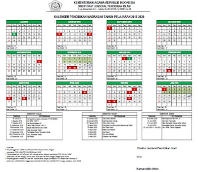 Kalender Pendidikan Madrasah Tahun Pelajaran 2021 2022 Admin Bawean