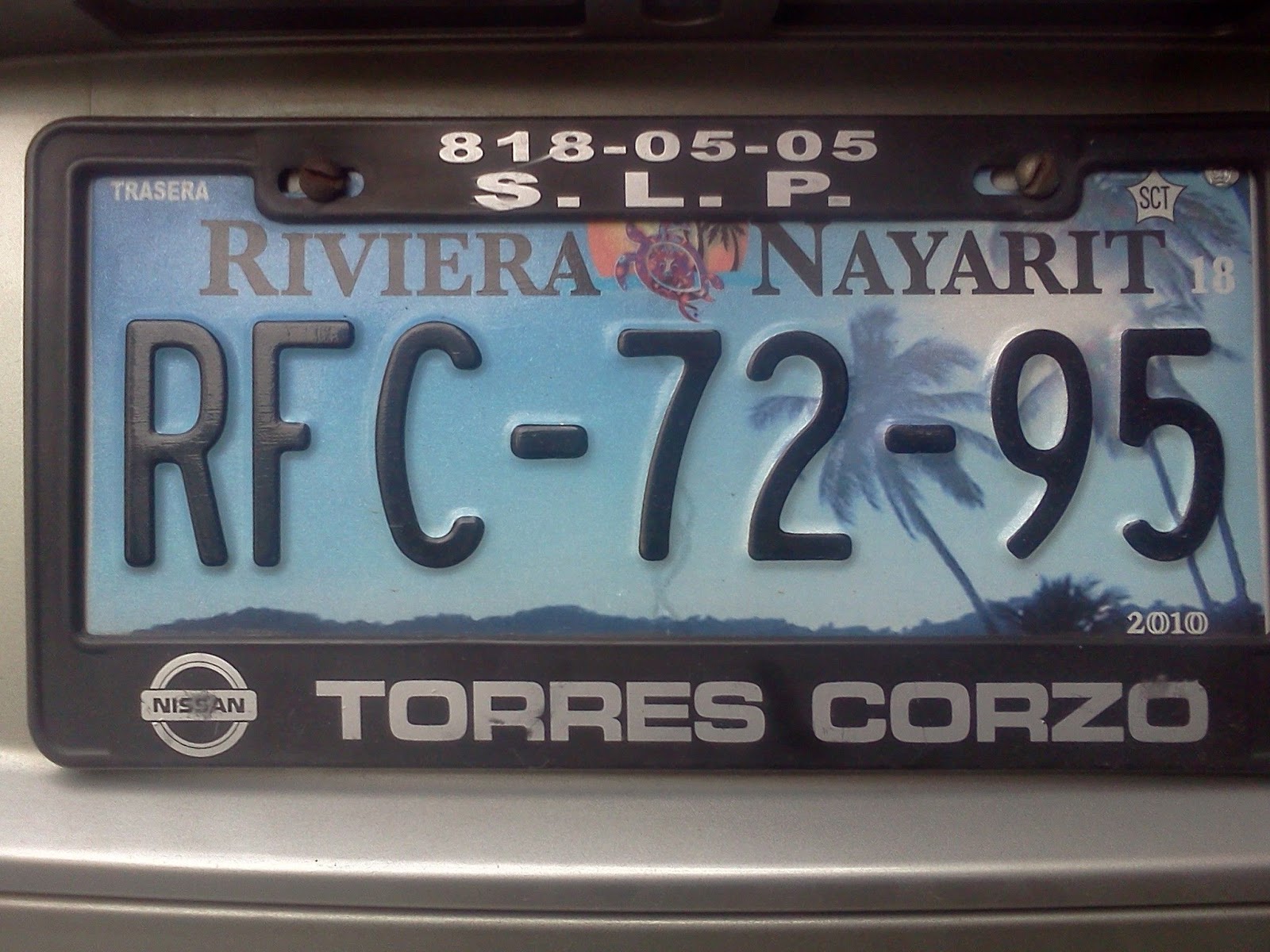 Placas de Autos de México y otras COS999AS Nayarit Placa de