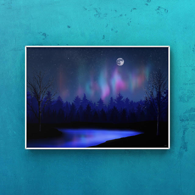 Woodland Aurora art by Mark Taylor