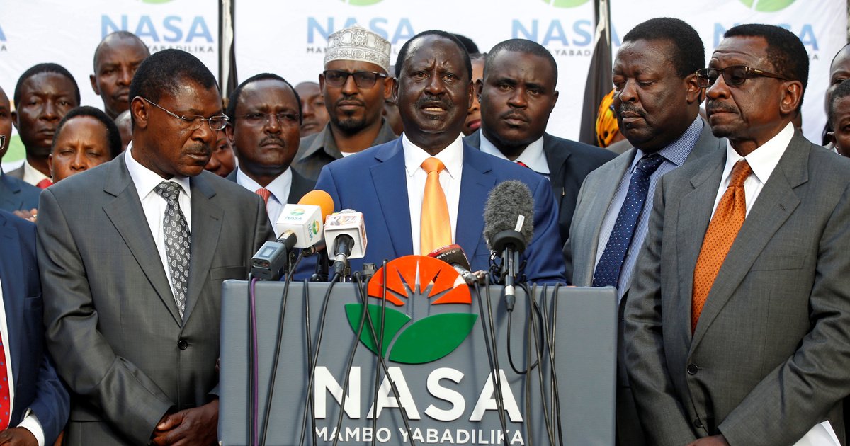 NASA principals Raila Odinga, Musalia Mudavadi, Kalonzo Musyoka and Moses Wetangula. NASA principals Raila Odinga, Musalia Mudavadi, Kalonzo Musyoka and Moses Wetangula.