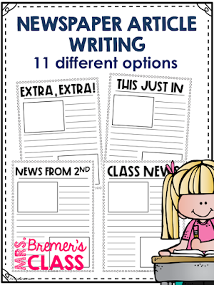 A year of second grade writing center activities and ideas! Includes story builders, poetry writing, writing prompts, letters & notes, sticker stories, opinion, narrative, and informational writing, stationery, graphic organizers, and more! #2ndgrade #2ndgradewriting #2ndgradecenters #centers #writingcenters #writingcenter #writing