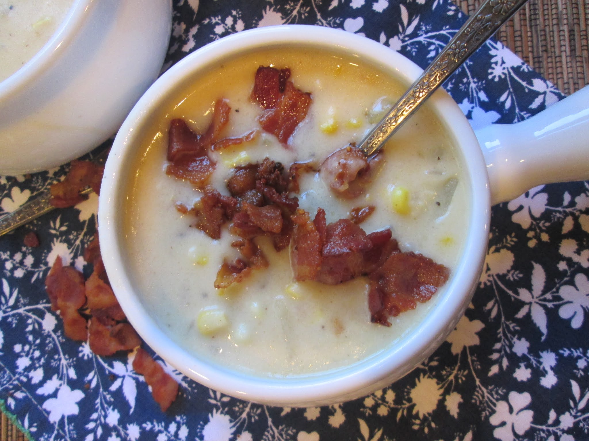 Stirring the Pot Ina Garten's Cheesy Potato and Corn Chowder {Ready